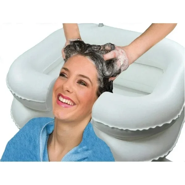 Inflatable Portable Shampoo Basin Hair Washing Basin for Bedridden Disabled Injured Hair Wash Tubat Home Sink Hair Care - Image 2