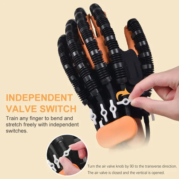 Protable Rehabilitation Robot Gloves Stroke Hemiplegia Cerebral Infarction Training Device Finger Exerciser Hand Function Recove - Image 3