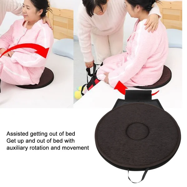 Black Swivel Seat Cushion Double Layer Washable 360 Degree Rotating Seat Cushion Elderly Patients Disabled Pads Health Care