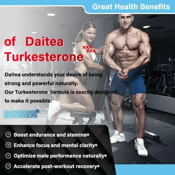 Turkesterone Supplement - Improves Male Performance, Endurance, Motivation, Focus & Muscle Mass - Non-GMO & Vegan Capsules - Image 6