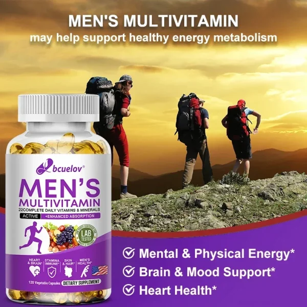 Men's Daily Multivitamin - 22 Vitamins & Minerals, Dietary Supplement for Immunity, Energy, Digestion, Skin, and Overall Health - Image 5