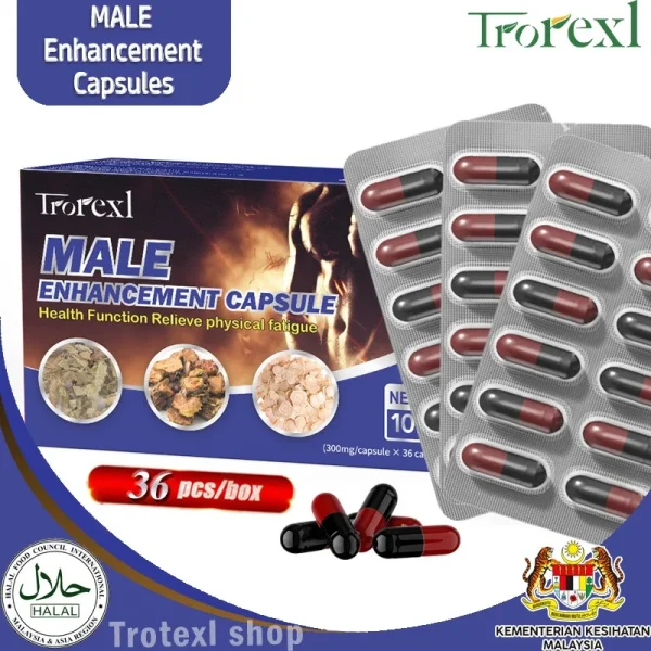 Trorexl Male Enhancing Supplement with Horny Goat Weed- Muscle Builder Enlargement Pills - Natural Test Booster - Image 7