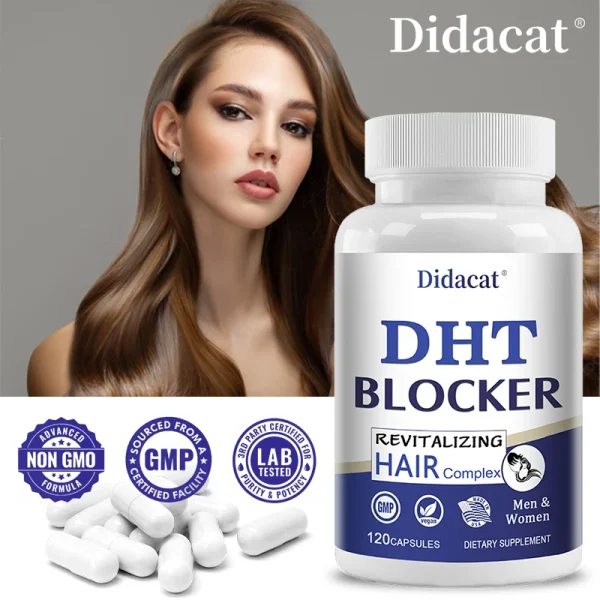 Saw Palmetto Prostate Supplement Reduces Prostate Inflammation DHT Blockers Promote Hair Growth, Hair Loss, Thinning Hair in Men - Image 2