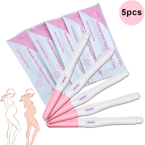 5pcs Early Pregnancy Test Strips for Women HCG Testing Kit Over 99% Accuracy Rapid Female Urine Measure Accuracy Pregnancy Check