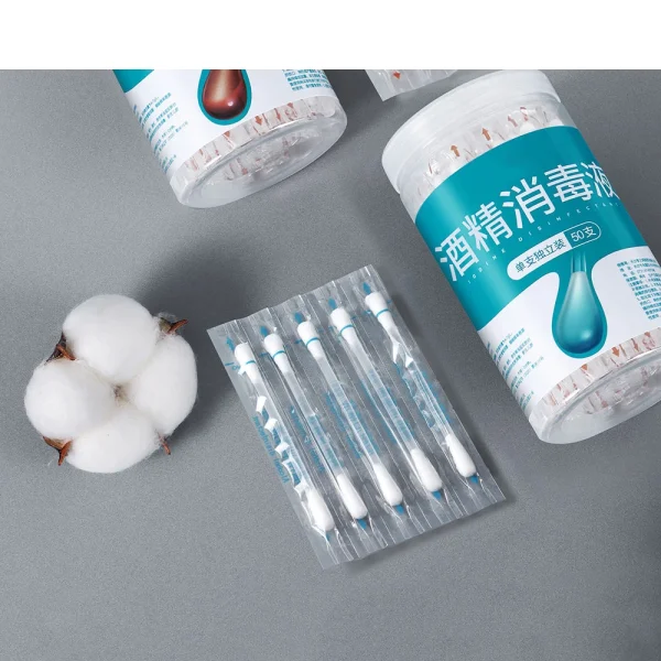 50PCS/Lot Medical Alcohol Disposable Emergency Cotton Stick Iodine Disinfected Swab First Aid kit home for Children Adults Baby - Image 6