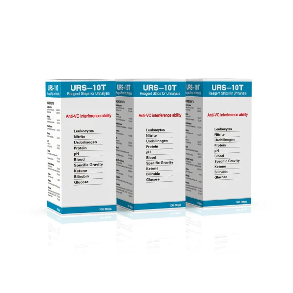 URS-10T Urine Test Strips 10 Parameters Reagent Strips for Urinalysis URS 100 Strips - Image 6