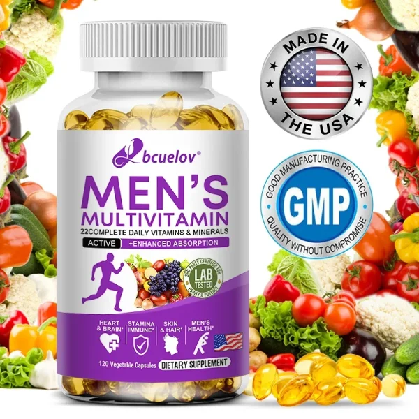 Men's Daily Multivitamin - 22 Vitamins & Minerals, Dietary Supplement for Immunity, Energy, Digestion, Skin, and Overall Health