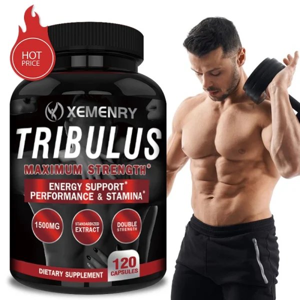 Tribulus Capsules - Lose Excess Fat, Improve Performance, Muscle Building Workout Supplement - Image 2