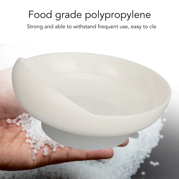 Self Feeding Adaptive Bowl Spill Proof Scoop Plate Comfortable Grip with Anti Skid Base for Parkinson Elderly Disabled for Home