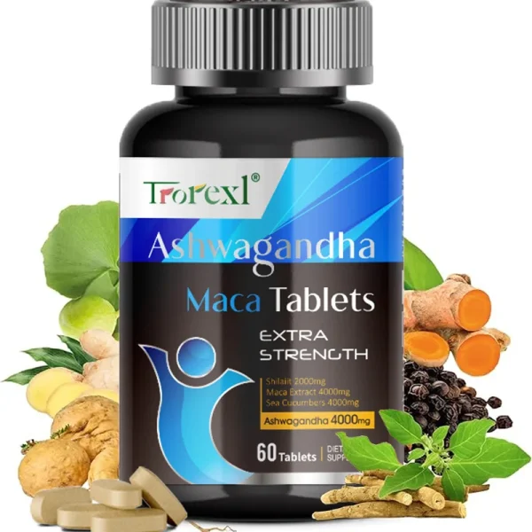 Ashwagandha Maca Tablets - Male Enhancing Supplement - Energy and Endurance Support - Booster for Men - Highest Potency