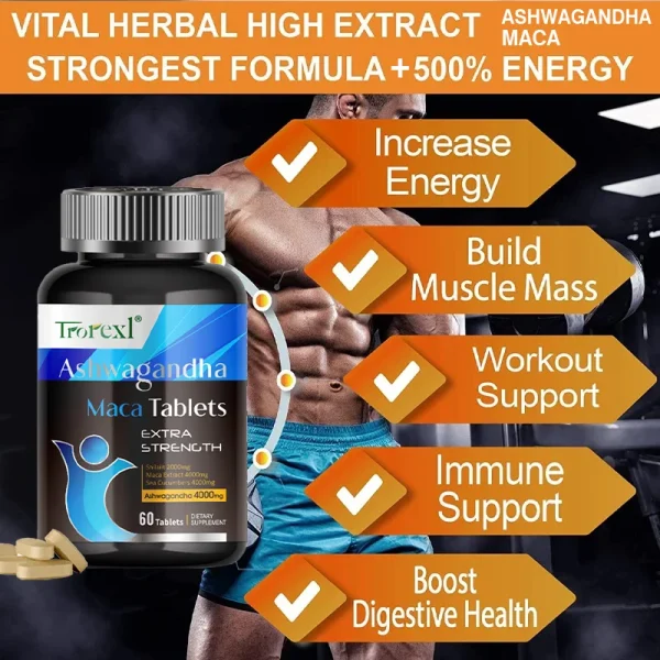 Male Enhancing Supplement, Supports Reproductive Health Energizer, Men Muscle Builder Enlargement Pills, Endurance tablets