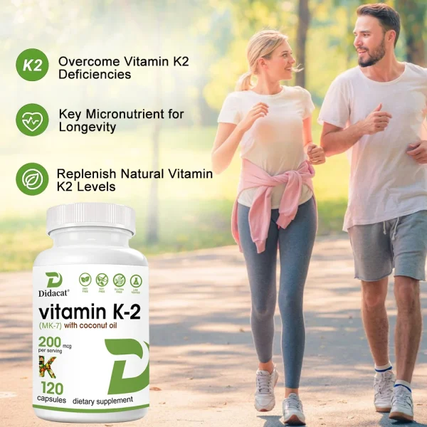 Vitamin K2 (MK-7) 200mcg Softgels, Easily Absorbed Vitamin K Supplement - Bone, Joint & Immune Support - Non-GMO Certified - Image 3