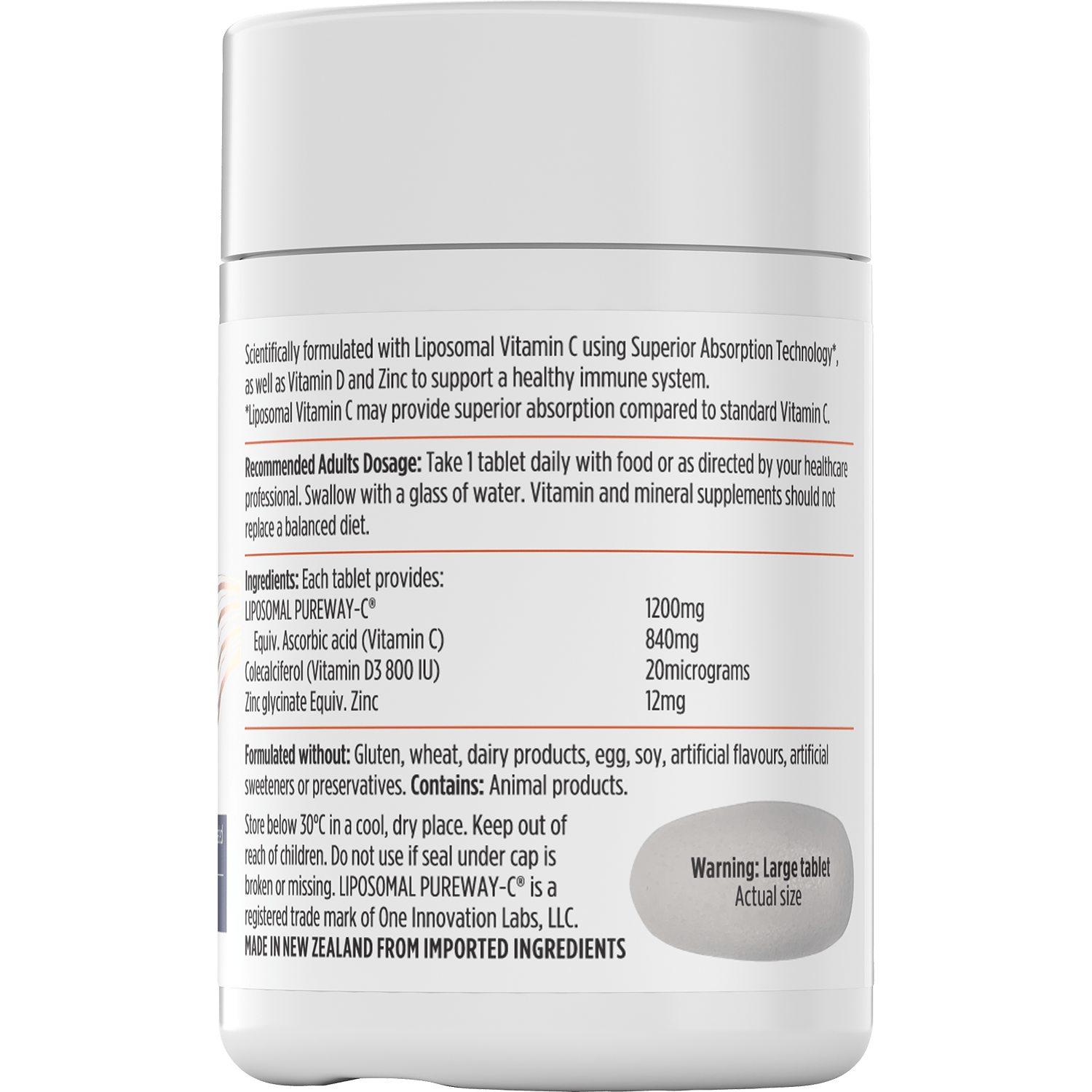 NUTRALIFE LIPOSOMAL VIT C ADVANCED 30Tabs - Image 2
